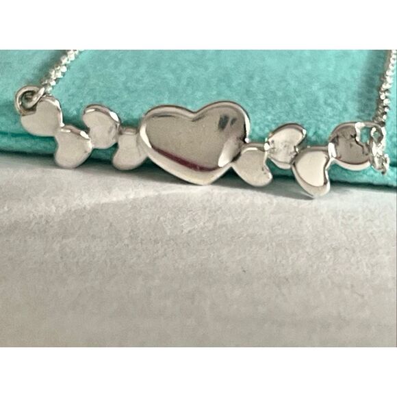 Tiffany's Paloma Picasso Modern Heart Pendant Necklace 529 Silver - 16” - 18” - Picture 14 of 15